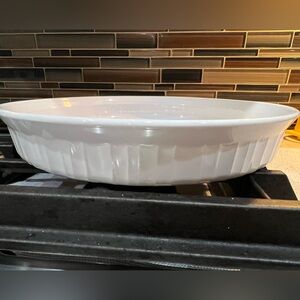 Corning Ware F-3-B 24cm French White Round Baking Quiche Dish 10”